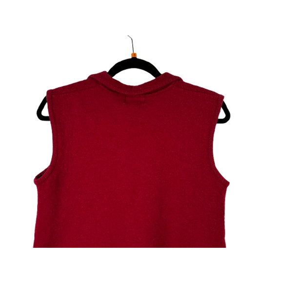 WOOLRICH Womens Size XL Full Zip Up Ruby 100% Wool Vest - Picture 5 of 12